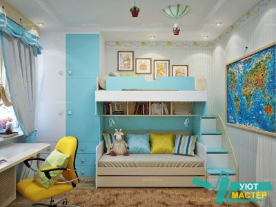 Ремонт детской комнаты под ключ в Краснодаре, ремонт детской в квартире 75 серии